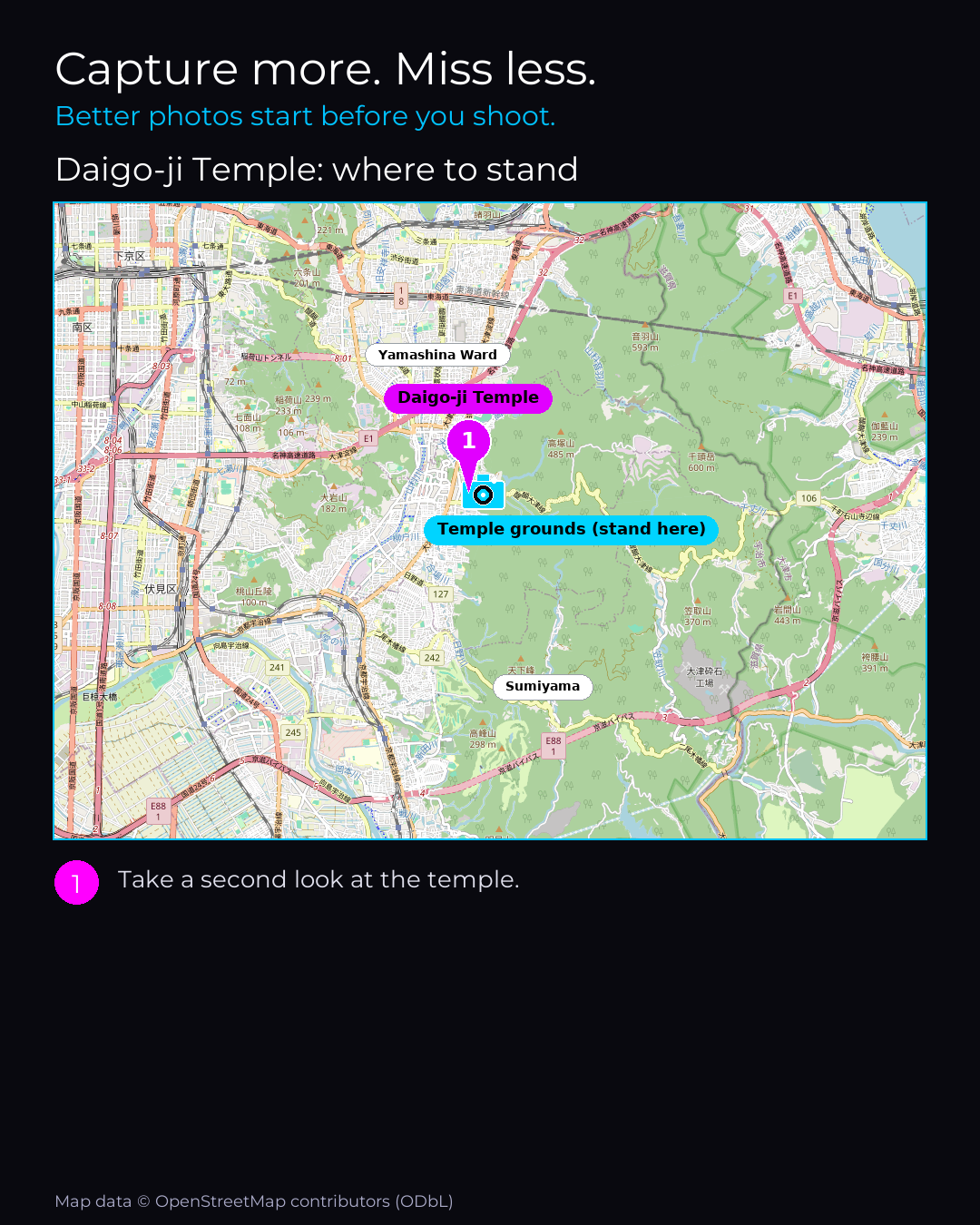 Shot map of Daigo-ji Temple