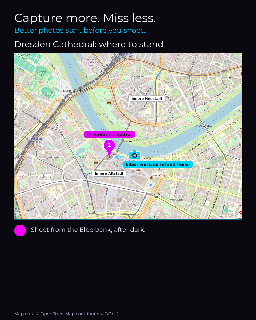 Shot map of Dresden Cathedral