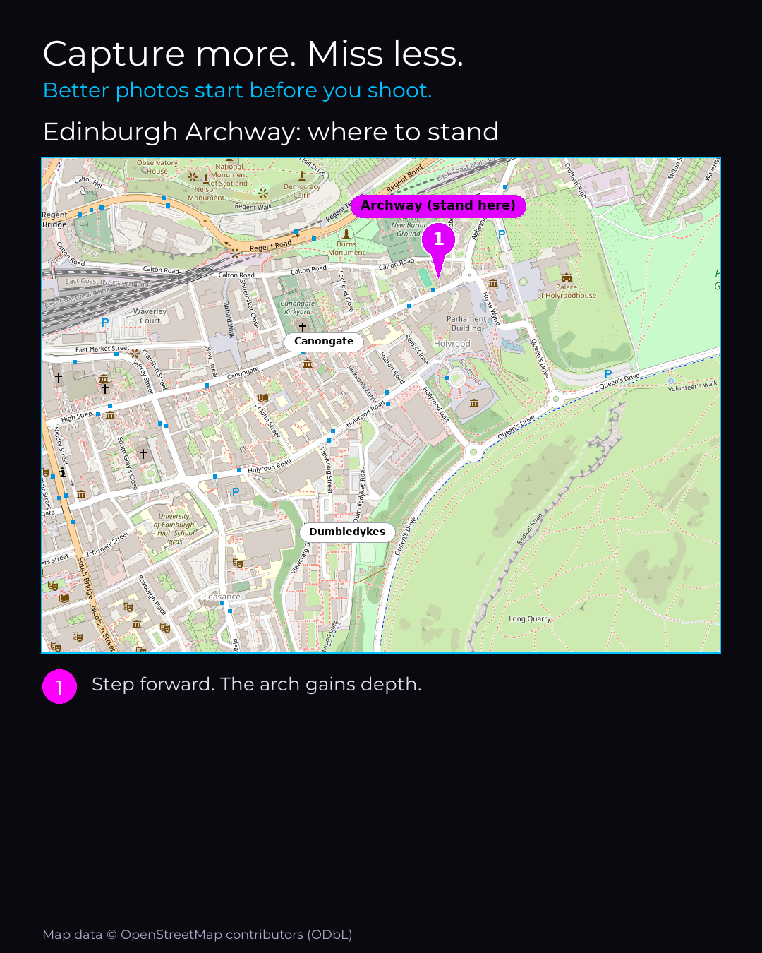 Shot map of Edinburgh Archway