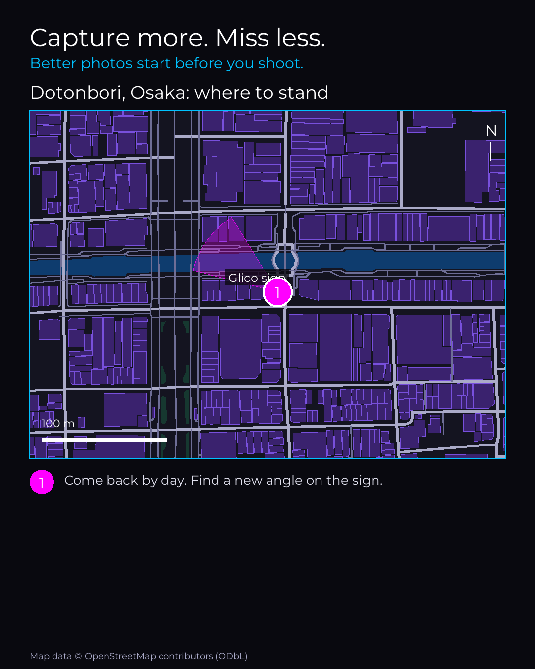 Shot map of Glico Sign