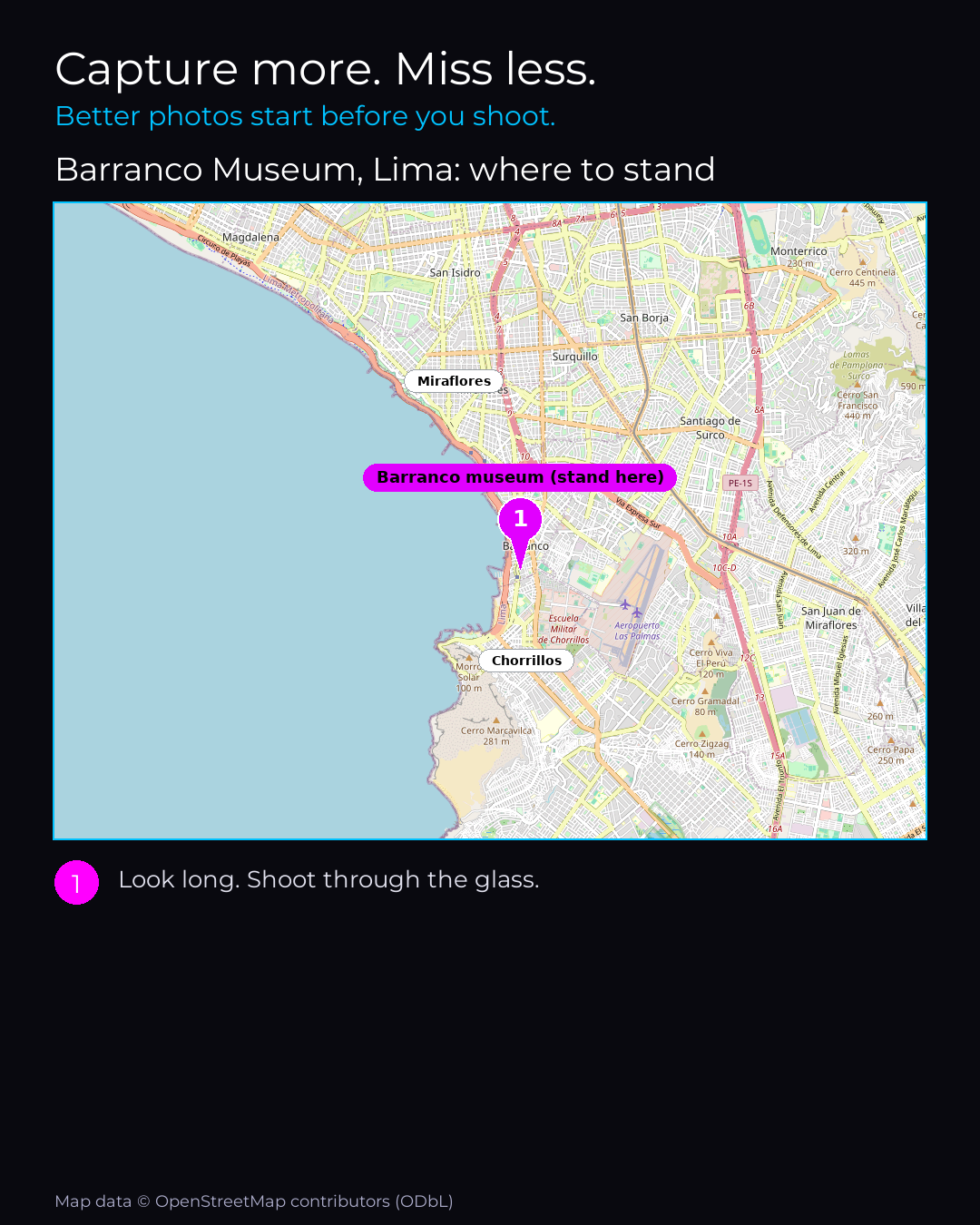 Shot map of Barranco Museum, Lima
