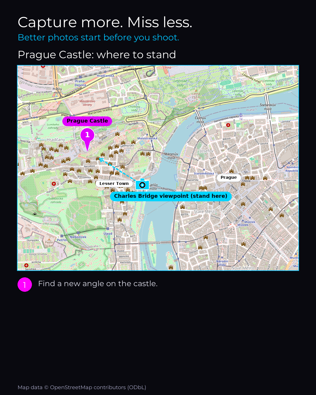 Shot map of Prague Castle