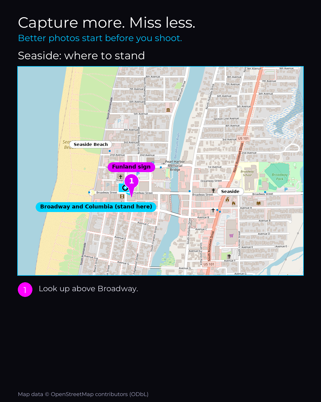 Shot map of Seaside